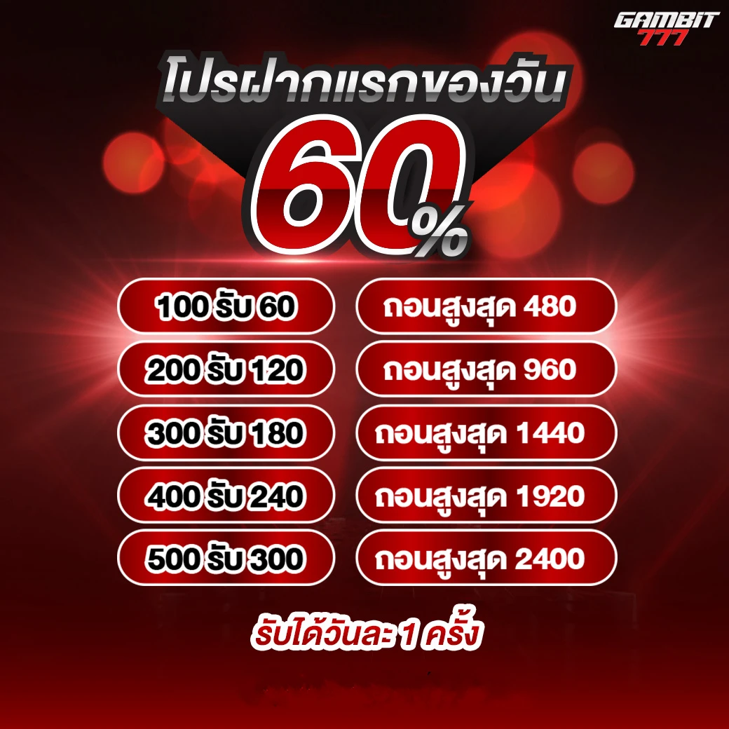 โปรฝากแรก by gambit777เข้าระบบ